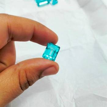 Natural Blue Topaz at Wholesale Rate Fine Quality 1.25 Ratti 1.13 Carat Rectangle Shape Loose Gemstone 1 Pcs 1