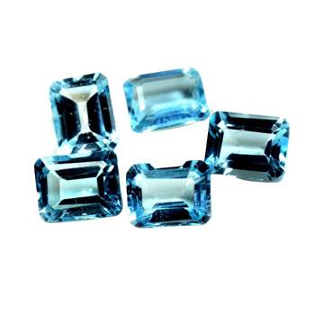 Natural Blue Topaz at Wholesale Rate Fine Quality 1.25 Ratti 1.13 Carat Rectangle Shape Loose Gemstone 1 Pcs 2