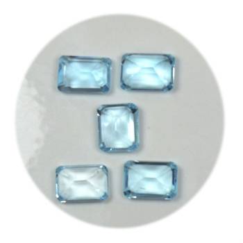 Natural Blue Topaz at Wholesale Rate Fine Quality 1.25 Ratti 1.13 Carat Rectangle Shape Loose Gemstone 1 Pcs 4