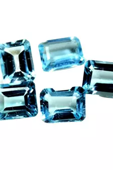 Natural Blue Topaz at Wholesale Rate Fine Quality 8.25 Ratti 7.5 Carat Rectangle Shape Loose Gemstone 1 Pcs