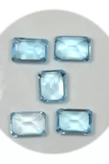 Natural Blue Topaz at Wholesale Rate Fine Quality 8.25 Ratti 7.5 Carat Rectangle Shape Loose Gemstone 1 Pcs