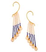 Ethnic Indian Bollywood Fashion Jewelry Set Pearl Cuff Earrings