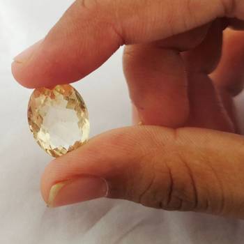 Natural Citrine at Wholesale Rate Fine Quality 7.25 Ratti 6.89 Carat Oval Shape Sunela Loose Gemstone Rashi Ratan1 Pcs 1