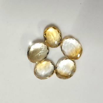  Natural Citrine at Wholesale Rate Fine Quality 10.25 Ratti 9.25 Carat Oval Shape Sunela Loose Gemstone Rashi Ratan1 Pcs 4