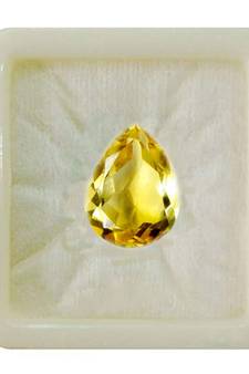 Natural Citrine at Wholesale Rate Fine Quality 3.25 Ratti 2.95 Carat Pear Shape Sunela Loose Gemstone Rashi Ratan 1 Pcs