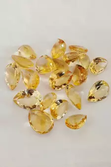 Natural Citrine at Wholesale Rate Fine Quality 5.25 Ratti 4.77 Carat Pear Shape Sunela Loose Gemstone Rashi Ratan 1 Pcs