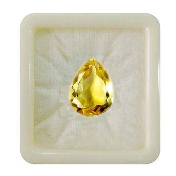 Natural Citrine at Wholesale Rate Fine Quality 6.25 Ratti 5.68 Carat Pear Shape Sunela Loose Gemstone 1 Pcs 1