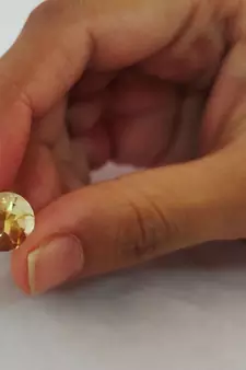 Natural Citrine at Wholesale Rate Fine Quality 4.25 Ratti 3.86 Carat Round Shape Sunela Loose Gemstone Rashi Ratan 1 Pcs