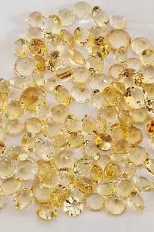 Natural Citrine at Wholesale Rate Fine Quality 7.25 Ratti 6.89 Carat Round Shape Sunela Loose Gemstone Rashi Ratan 1 Pcs