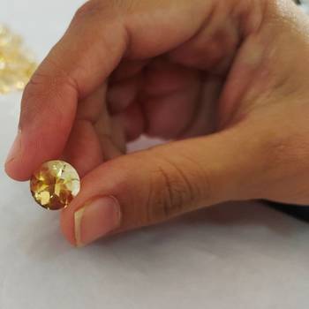 Natural Citrine at Wholesale Rate Fine Quality 7.25 Ratti 6.89 Carat Round Shape Sunela Loose Gemstone Rashi Ratan 1 Pcs 4