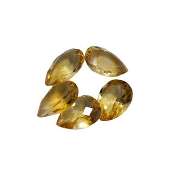 Natural Citrine at Wholesale Rate Fine Quality 6.25 Ratti 5.68 Carat Pear Shape Sunela Loose Gemstone 1 Pcs 5