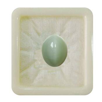 Natural White Cats Eye at Wholesale Rate 4.25 Ratti 3.86 Carat Oval Shape Lehsuniya Loose Gemstone 1 Pcs 1