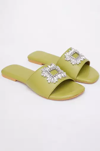 Green Brooch Flats