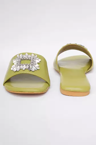 Green Brooch Flats