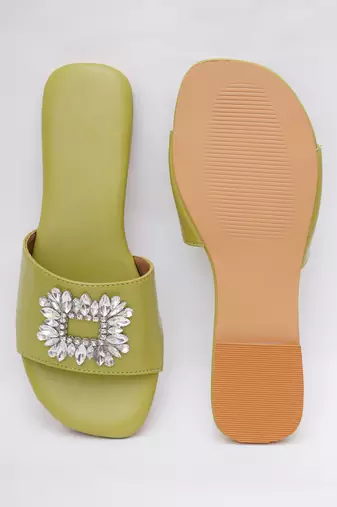 Green Brooch Flats