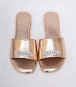 Embroidery Gold Flats
