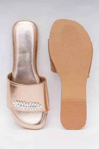 Embroidery Gold Flats