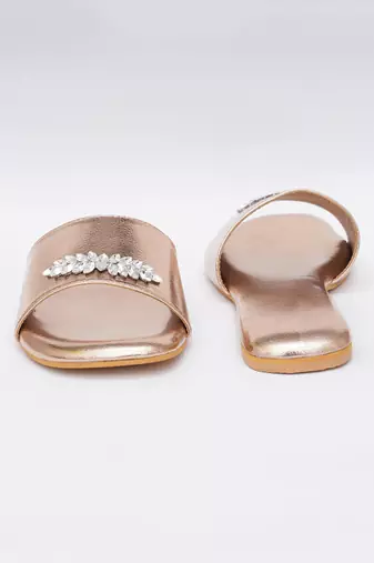 Embroidery Gold Flats