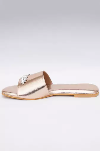 Embroidery Gold Flats