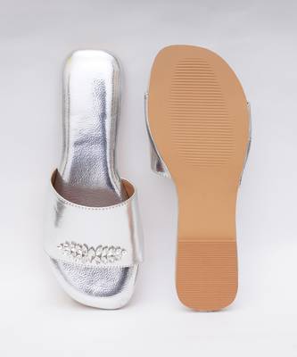 Embroidery Silver Flats 4