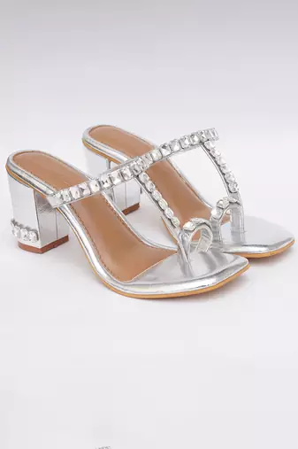 Silver Sky Diamonds Heels