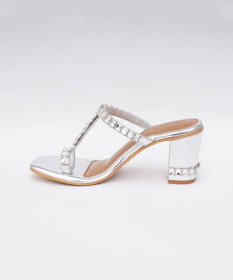 Silver Sky Diamonds Heels 5