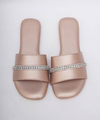 Embroidery Rose Gold Flats 1