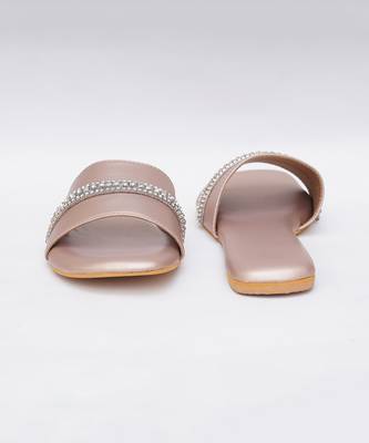 Embroidery Rose Gold Flats 3
