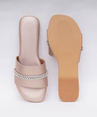 Embroidery Rose Gold Flats 5