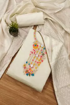 White banarasi banarasi salwar