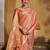 Traditional Maheshwar Silk Peach Colour Ethnic Saree
