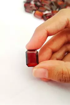 Natural Hessonite Garnet at Wholesale Rate Fine Quality R 8.25 Ratti 7.5 Carat Rectangle Shape Loose Gemstone 1 Pcs