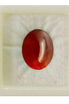 Natural Hessonite at Wholesale Rate Fine Quality 8.25 Ratti 7.5 Carat Cabochon Oval Shape Loose Gemstone 1 Pcs