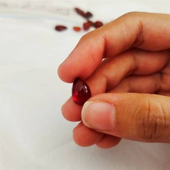 Natural Hessonite at Wholesale Rate Fine Quality 7.25 Ratti 6.89 Carat Cabochon Pear Shape Loose Gemstone 1 Pcs 4