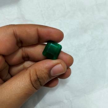 Natural Indian Emerald at Wholesale Rate Fine Quality 9.25 Ratti 8.36 Carat Square Shape Panna Loose Gemstone 1 Pcs 4