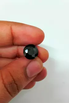 Black Cubic Zircon at Wholesale Rate Fine Quality 5.25 Ratti 4.77 Carat Round Shape Jarkan Loose Gemstone 1 Pcs