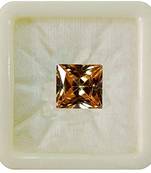 Brown Cubic Zircon at Wholesale Rate Fine Quality 6.25 Ratti 5.68 Carat Square Shape Jarkan Loose Gemstone 1 Pcs