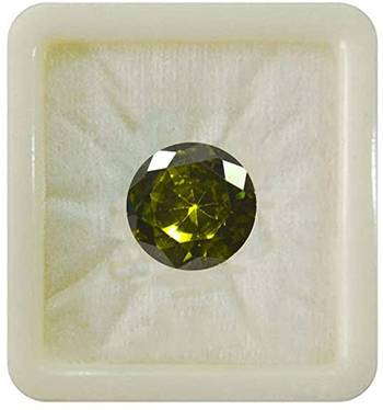 Green Cubic Zircon at Wholesale Rate Fine Quality 3.25 Ratti 2.95 Carat Round Shape Jarkan Loose Gemstone 1 Pcs 1