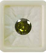 Green Cubic Zircon at Wholesale Rate Fine Quality 3.25 Ratti 2.95 Carat Round Shape Jarkan Loose Gemstone 1 Pcs