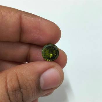 Green Cubic Zircon at Wholesale Rate Fine Quality 3.25 Ratti 2.95 Carat Round Shape Jarkan Loose Gemstone 1 Pcs 4