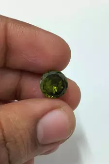 Green Cubic Zircon at Wholesale Rate Fine Quality 3.25 Ratti 2.95 Carat Round Shape Jarkan Loose Gemstone 1 Pcs