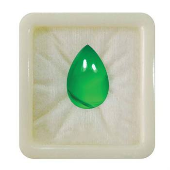 Natural Green Onyx at Wholesale Rate 2.25 Ratti 2.04 Carat Pear Shape Haqiq Loose Gemstone for Jewelry Making 1 Pcs 1