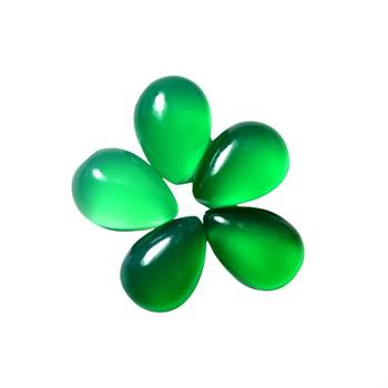 Natural Green Onyx at Wholesale Rate 2.25 Ratti 2.04 Carat Pear Shape Haqiq Loose Gemstone for Jewelry Making 1 Pcs 2