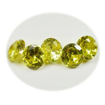 Lemon Cubic Zircon at Wholesale Rate Fine Quality 4.25 Ratti 3.86 Carat Round Shape Jarkan Loose Gemstone 1 Pcs 4