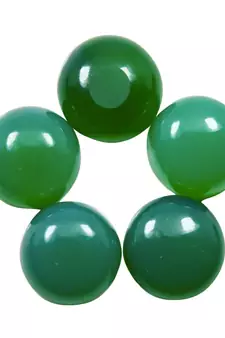 Natural Green Onyx at Wholesale Rate 2.25 Ratti 2.04 Carat Round Shape Haqiq Loose Gemstone for Jewelry Making 1 Pcs