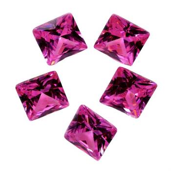 Pink Cubic Zircon at Wholesale Rate Fine Quality 6.25 Ratti 5.68 Carat Square Shape Jarkan Loose Gemstone 1 Pcs 2