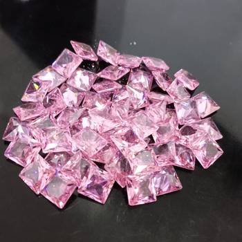 Pink Cubic Zircon at Wholesale Rate Fine Quality 6.25 Ratti 5.68 Carat Square Shape Jarkan Loose Gemstone 1 Pcs 3