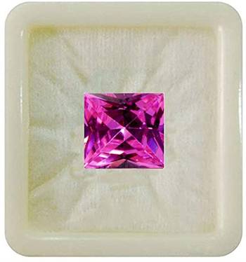 Pink Cubic Zircon at Wholesale Rate Fine Quality 7.25 Ratti 6.89 Carat Square Shape Jarkan Loose Gemstone 1 Pcs 1