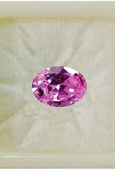 Pink Cubic Zircon at Wholesale Rate Fine Quality 7.25 Ratti 6.89 Carat Oval Shape Jarkan Loose Gemstone 1 Pcs