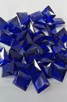 Blue Cubic Zircon at Wholesale Rate Fine Quality 7.25 Ratti 6.89 Carat Square Shape Jarkan Loose Gemstone 1 Pcs